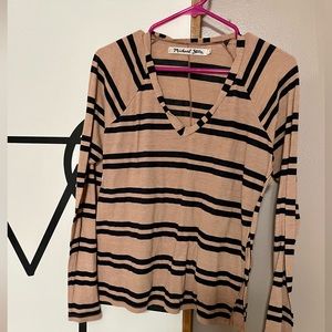 Brown & black oversized blouse